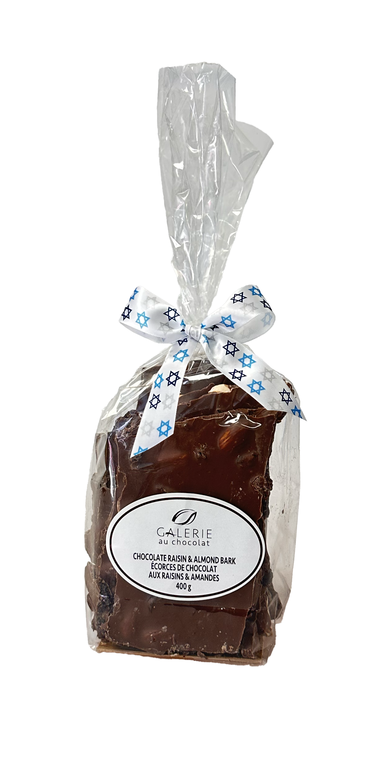 PRODUITS LAITIERS - Écorce de chocolat aux amandes et aux raisins secs