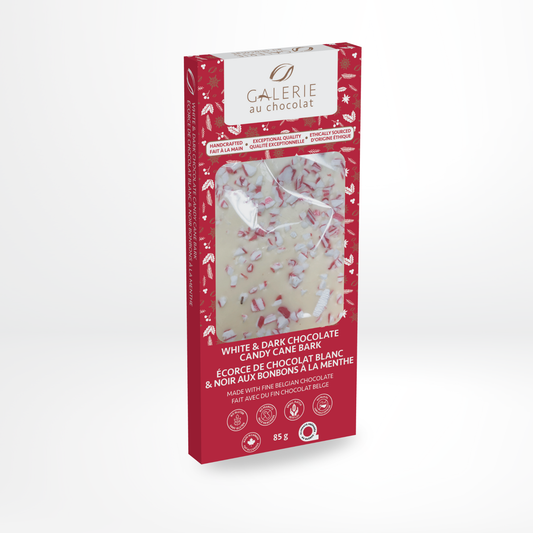White & Dark Chocolate Peppermint Bark 85g