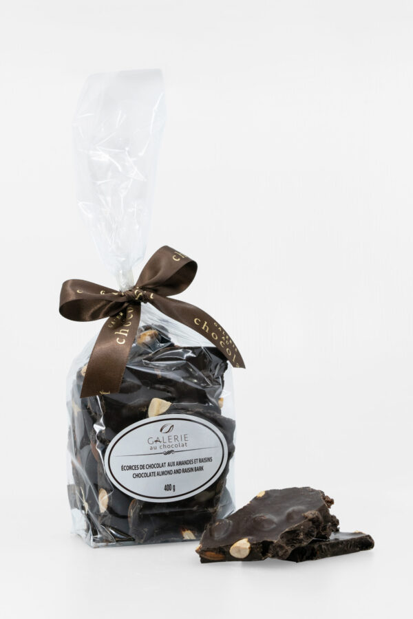 Dark Chocolate Almond Raisin Bark 400g